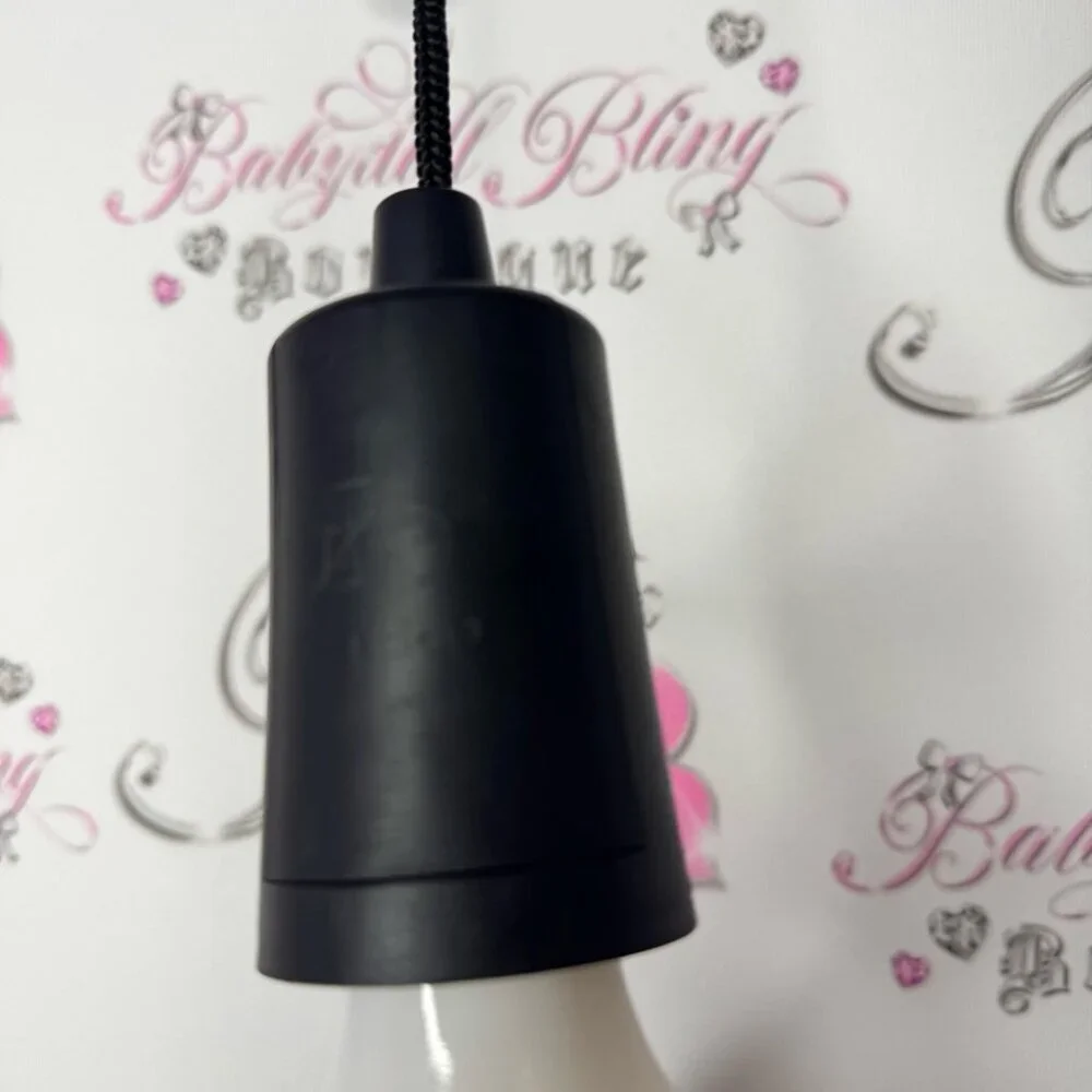 Black Hanging Light Bulb Pendant battery operated light 💡 rainbow